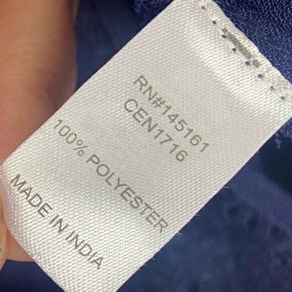 Charming Charlie Navy Blue Jumpsuit Lace Fringe Tie Waist Boho Size S Bohemian - Picture 10 of 13